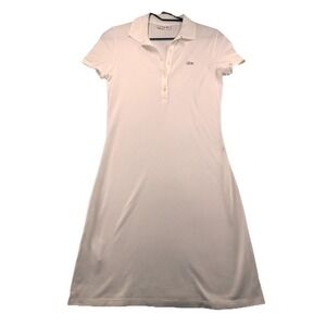 Lacoste‎ White Polo Shirt Dress Slim Fit Size 34